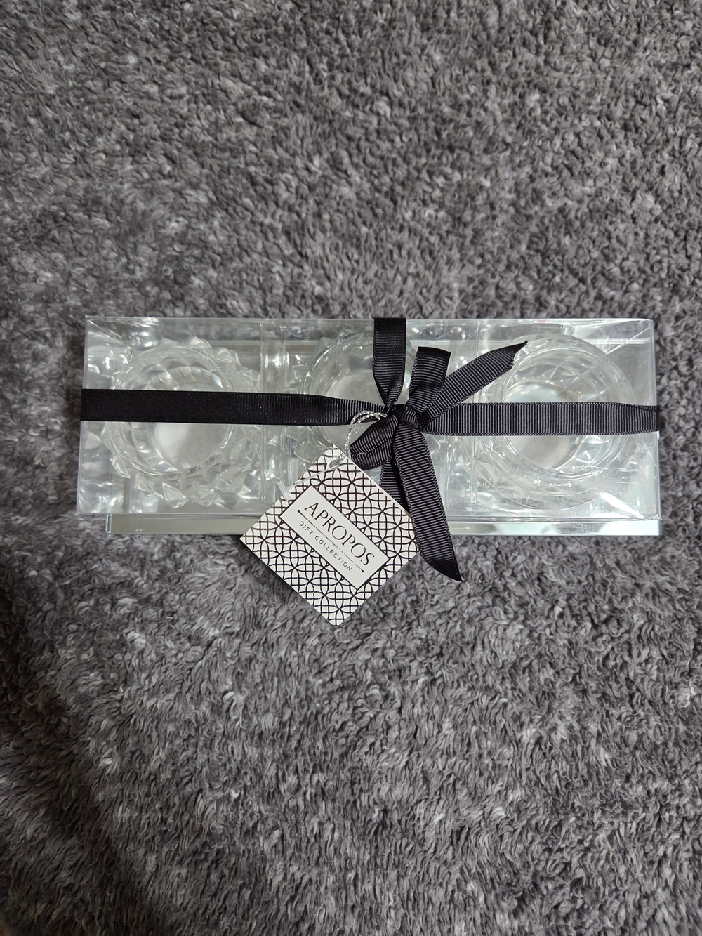 Clear Glass Tealight Holder Set - Clear